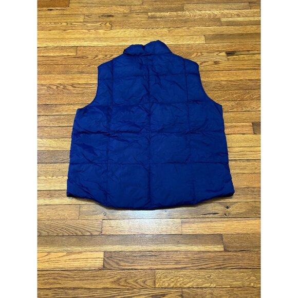 Lands' End Mens Down Puffer Vest Sz XL 46-46 Navy Blue Insulated Snap Button - Picture 7 of 7